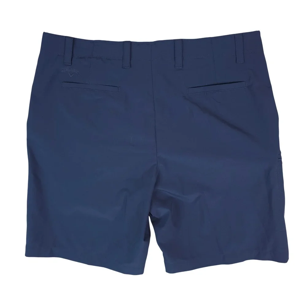 Callaway Golf Shorts Men 40x10.5 Blue Stretch Performance Zipper Pocket Athletic
